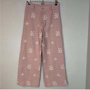 Elie Tahari Pink Embroidered Pants